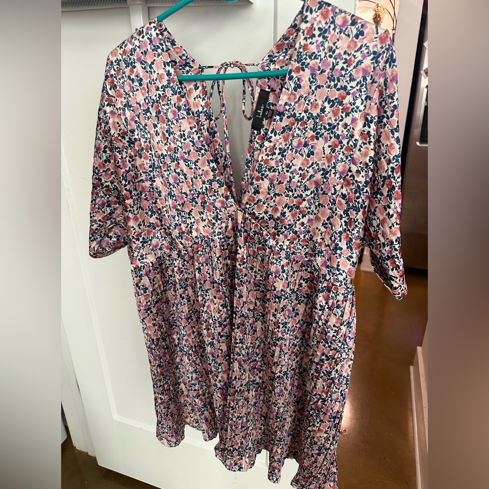Lulu’s floral babydoll midi dress